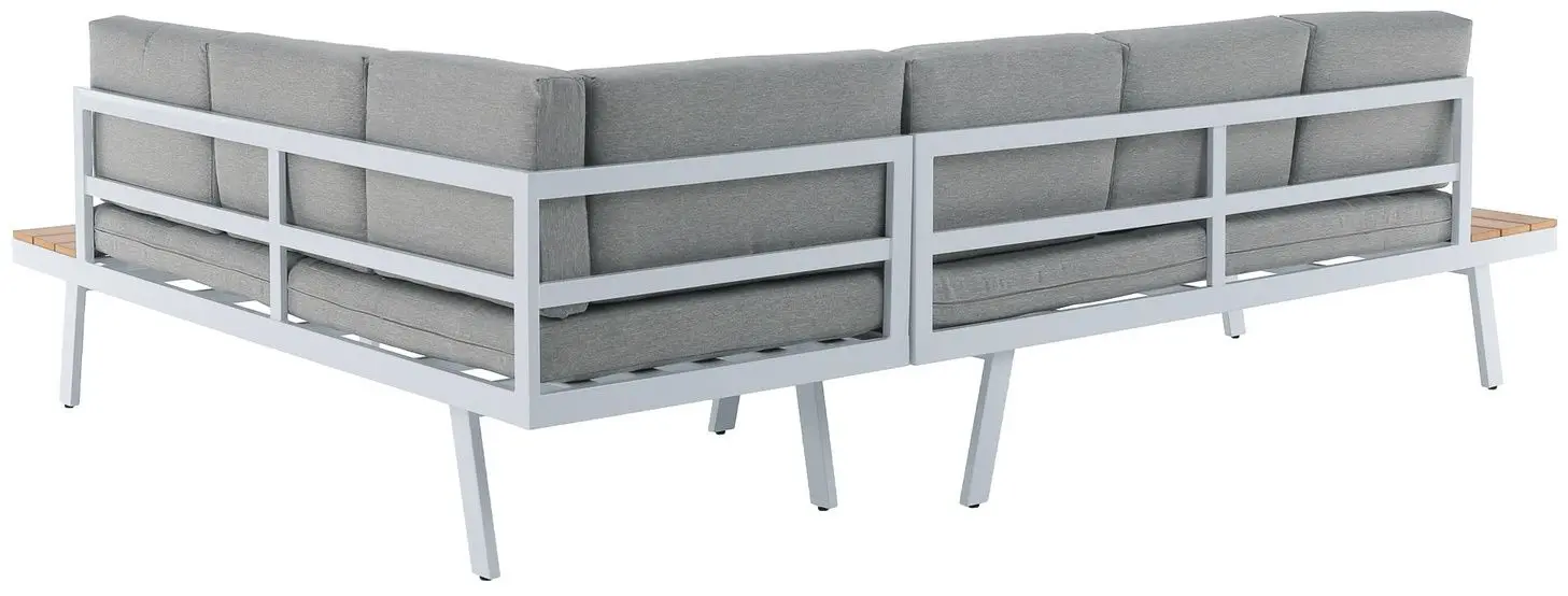 Set mobilier de gradina Tempo Kondela Pelor (White/Oak/Light Grey)