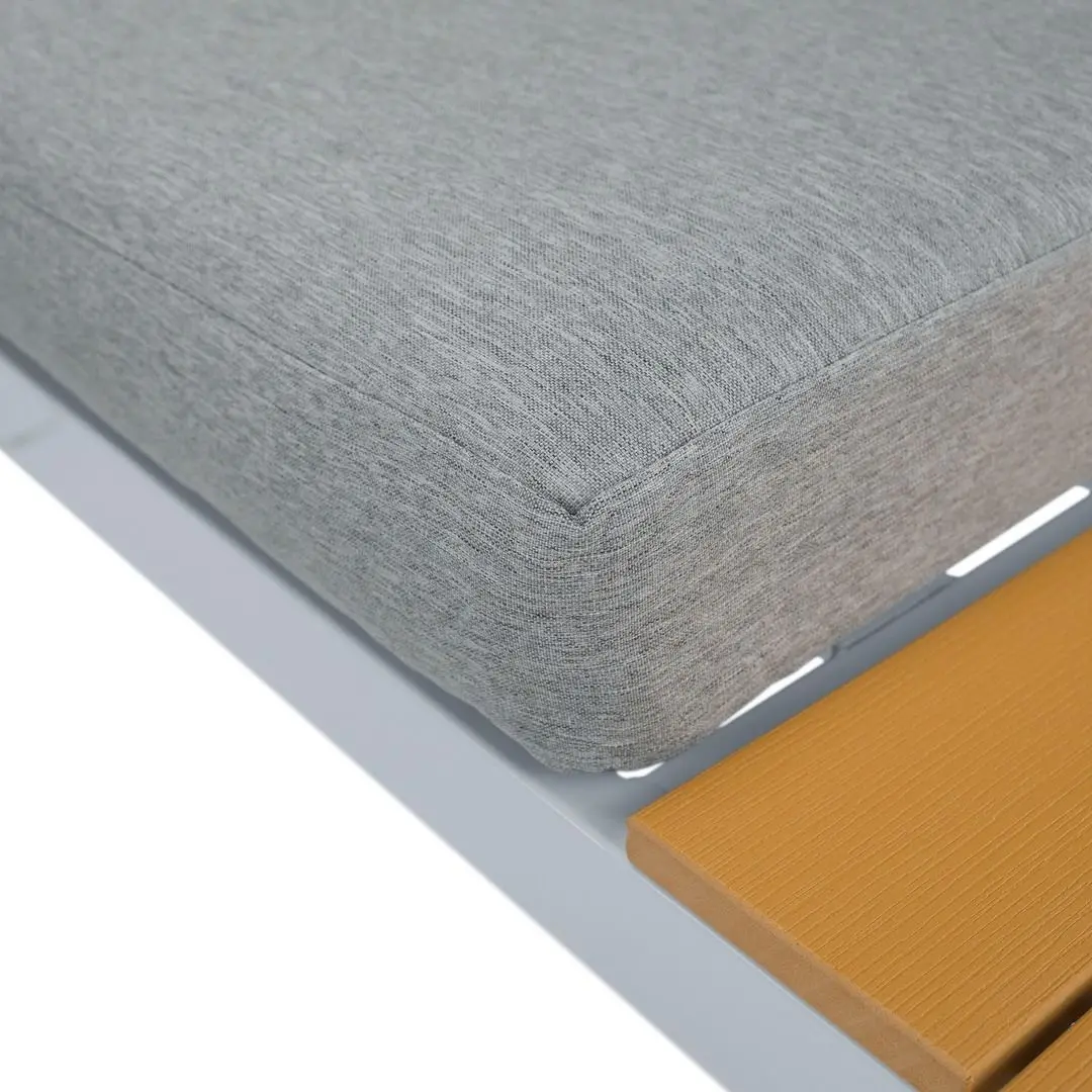 Set mobilier de gradina Tempo Kondela Pelor (White/Oak/Light Grey)