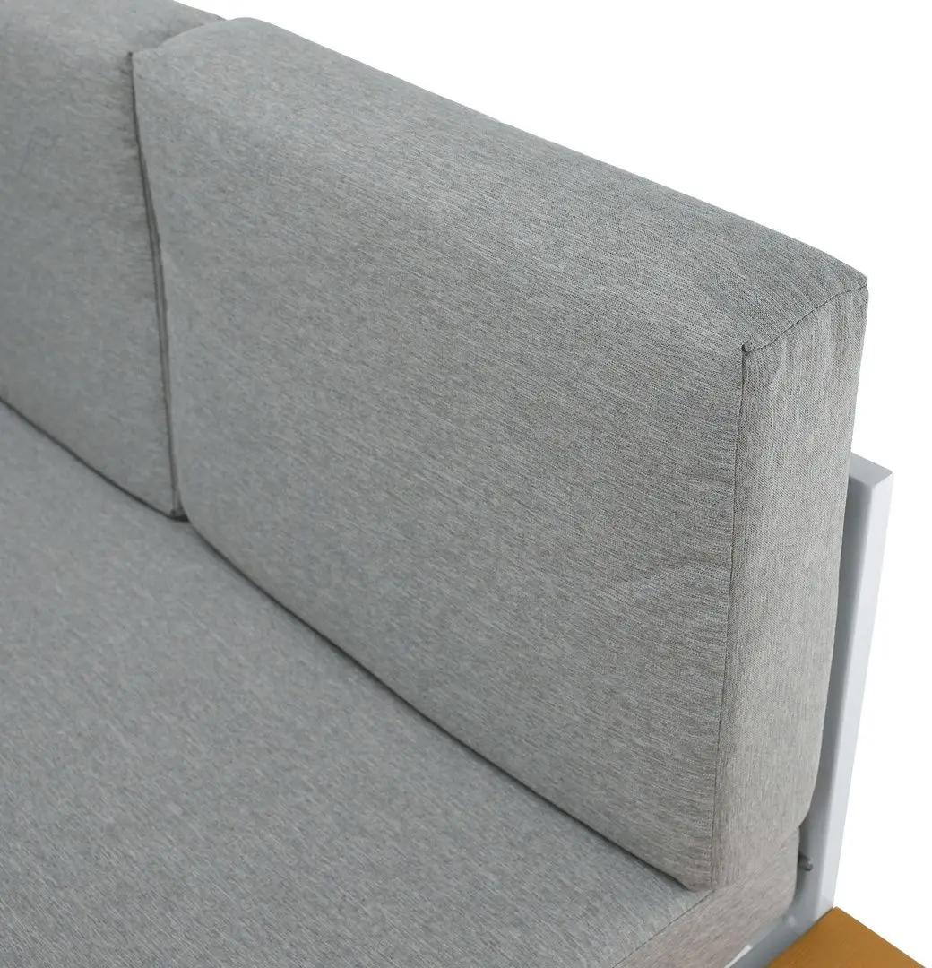 Set mobilier de gradina Tempo Kondela Pelor (White/Oak/Light Grey)