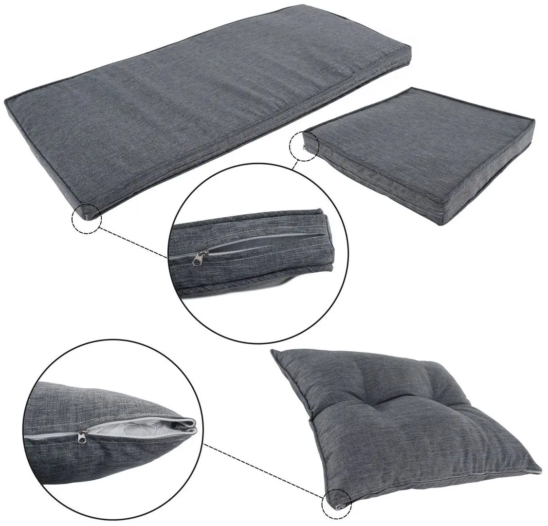 Set mobilier de gradina Tempo Kondela Randi (Natural/Light Grey)