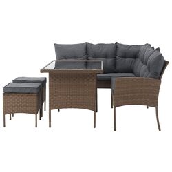 Set mobilier de gradina Tempo Kondela Randi (Natural/Light Grey) Thumb