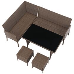 Set mobilier de gradina Tempo Kondela Randi (Natural/Light Grey) Thumb