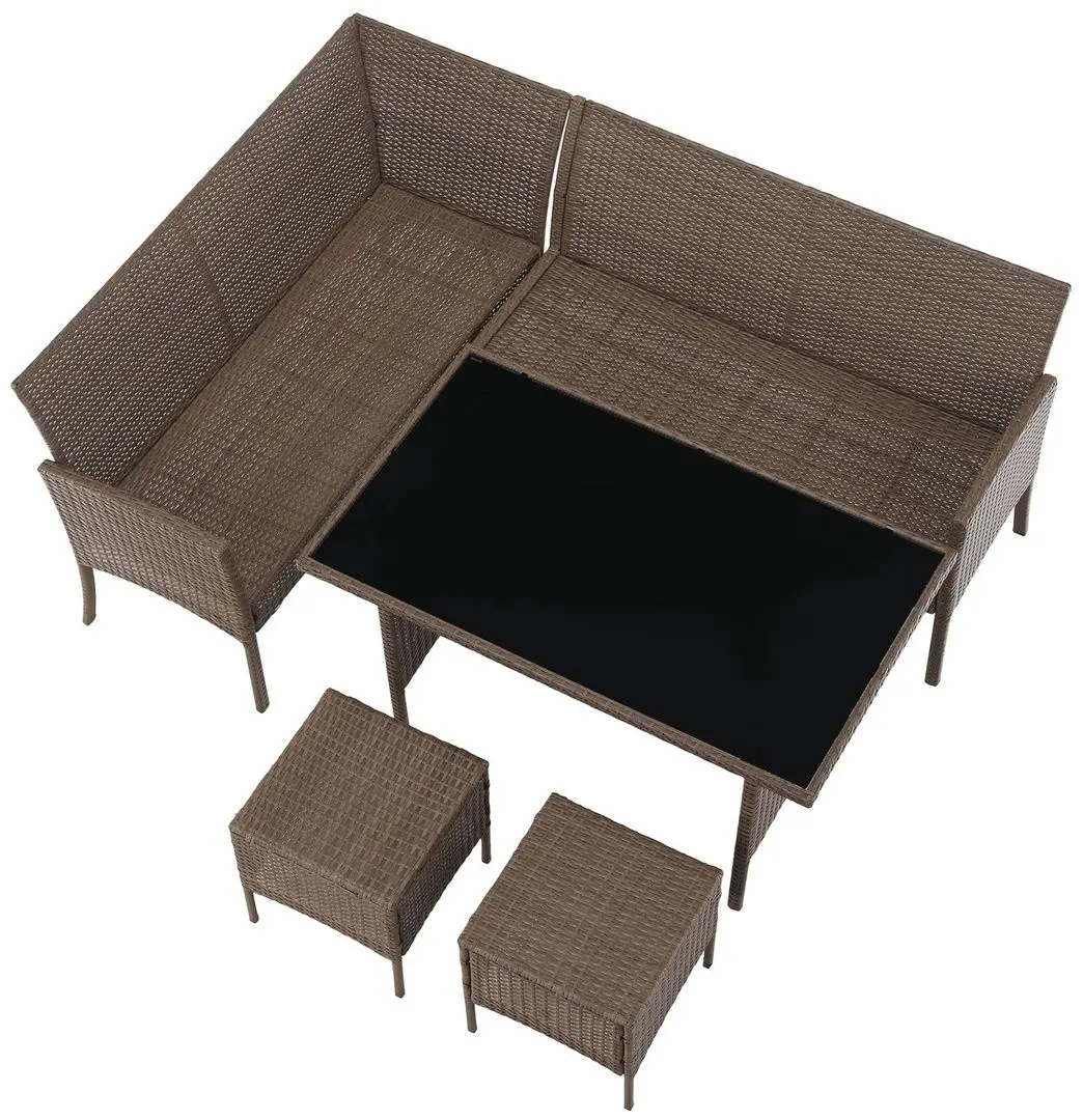 Set mobilier de gradina Tempo Kondela Randi (Natural/Light Grey)