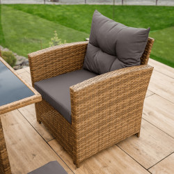 Комплект садовой мебели Tempo Kondela Sagir (Grey Brown/Light Brown) Thumb