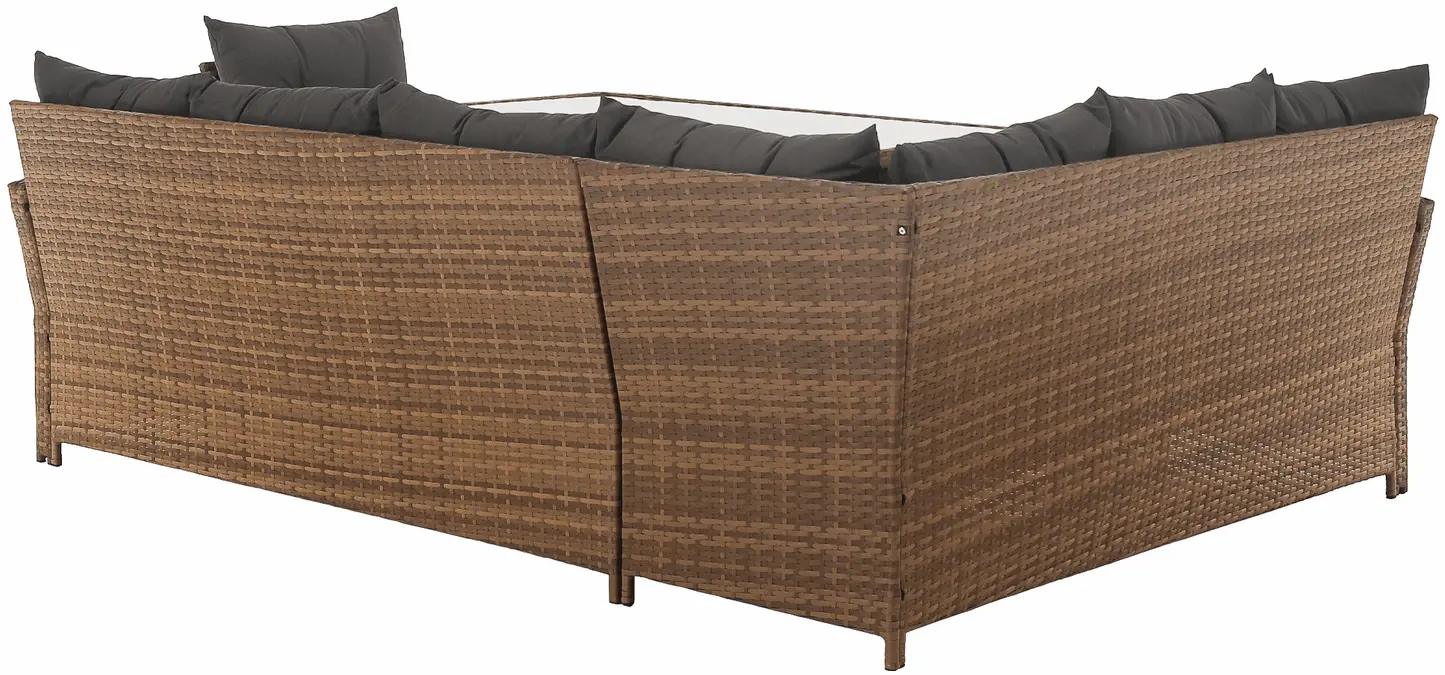 Комплект садовой мебели Tempo Kondela Sagir (Grey Brown/Light Brown) - 3