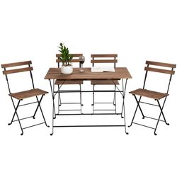 Set mobilier de gradina Tempo Kondela Sedan Tip 2 (Acacia/Black) Thumb