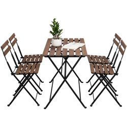 Set mobilier de gradina Tempo Kondela Sedan Tip 2 (Acacia/Black) Thumb