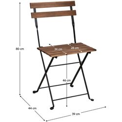 Set mobilier de gradina Tempo Kondela Sedan Tip 2 (Acacia/Black) Thumb