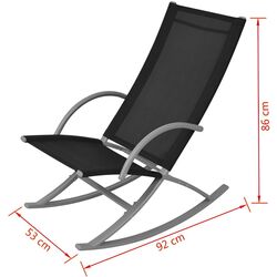 Set de fotolii-balansoar VidaXL 42163 (Black) Thumb