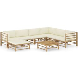 Set mobilier de gradina VidaXL 3058219 (Bamboo/Cream) Thumb