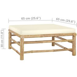 Set mobilier de gradina VidaXL 3058219 (Bamboo/Cream) Thumb