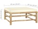 Set mobilier de gradina VidaXL 3058219 (Bamboo/Cream)