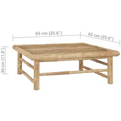 Set mobilier de gradina VidaXL 3058219 (Bamboo/Cream) Thumb