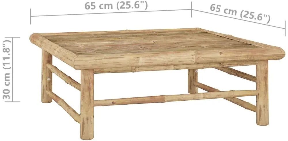 Set mobilier de gradina VidaXL 3058219 (Bamboo/Cream)