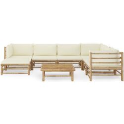 Set mobilier de gradina VidaXL 3058219 (Bamboo/Cream) Thumb