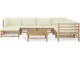 Set mobilier de gradina VidaXL 3058219 (Bamboo/Cream)