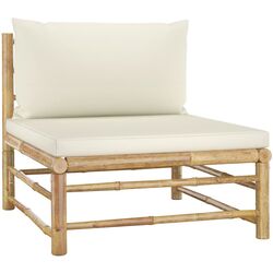 Set mobilier de gradina VidaXL 3058219 (Bamboo/Cream) Thumb