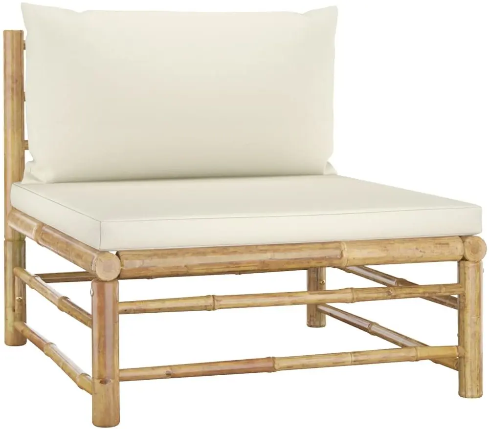 Set mobilier de gradina VidaXL 3058219 (Bamboo/Cream)