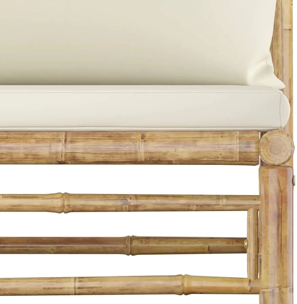 Set mobilier de gradina VidaXL 3058219 (Bamboo/Cream)