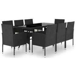 Set mobilier de gradina VidaXL 3059425 (Black/White) Thumb