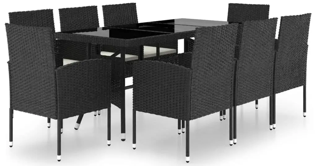 Set mobilier de gradina VidaXL 3059425 (Black/White) - 2