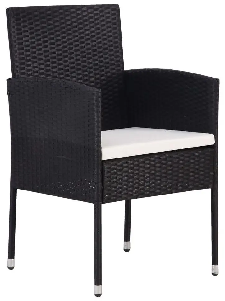 Set mobilier de gradina VidaXL 3059425 (Black/White) - 3