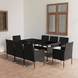 Set mobilier de gradina VidaXL 3059425 (Black/White)