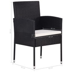 Set mobilier de gradina VidaXL 3059425 (Black/White) Thumb