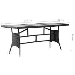 Set mobilier de gradina VidaXL 3059425 (Black/White) Thumb