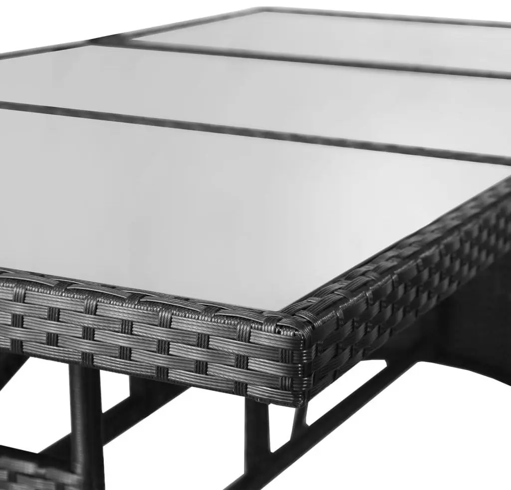 Set mobilier de gradina VidaXL 3059425 (Black/White) - 8