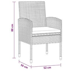 Комплект садовой мебели VidaXL 3059426 (Black) Thumb