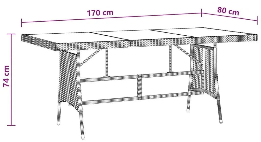 Комплект садовой мебели VidaXL 3059426 (Black) - 4