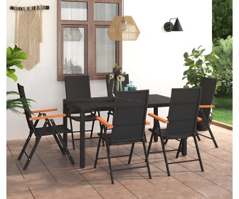 Set mobilier de grădină VidaXL 3060085 (Black/Brown)