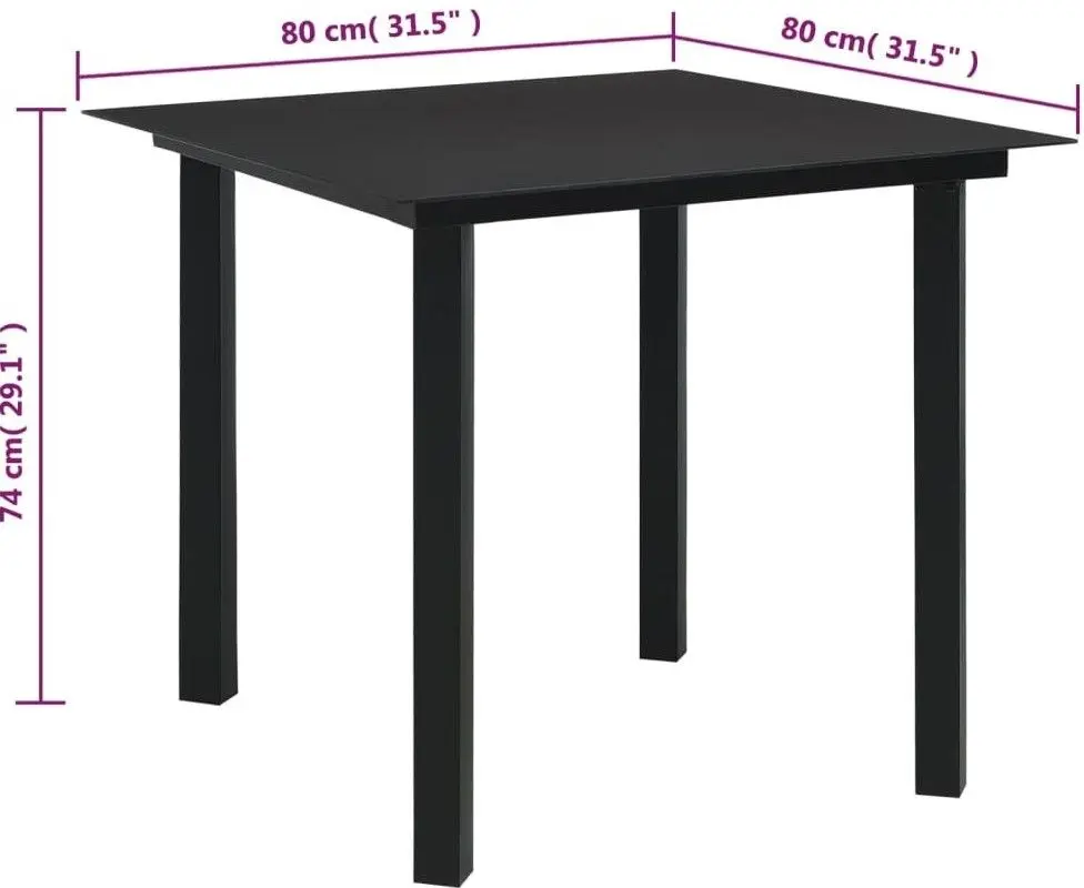Set mobilier de gradina VidaXL 3060273 (Black) - 11
