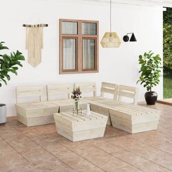 Set mobilier de gradina VidaXL 3063721 (Natural)