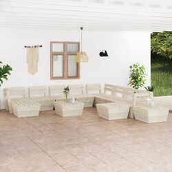 Set mobilier de gradina VidaXL 3063734 (Natural)