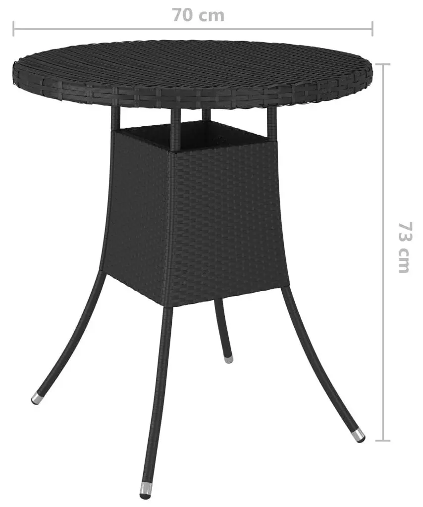 Set mobilier de gradina VidaXL 3064889 (Black/Cream)