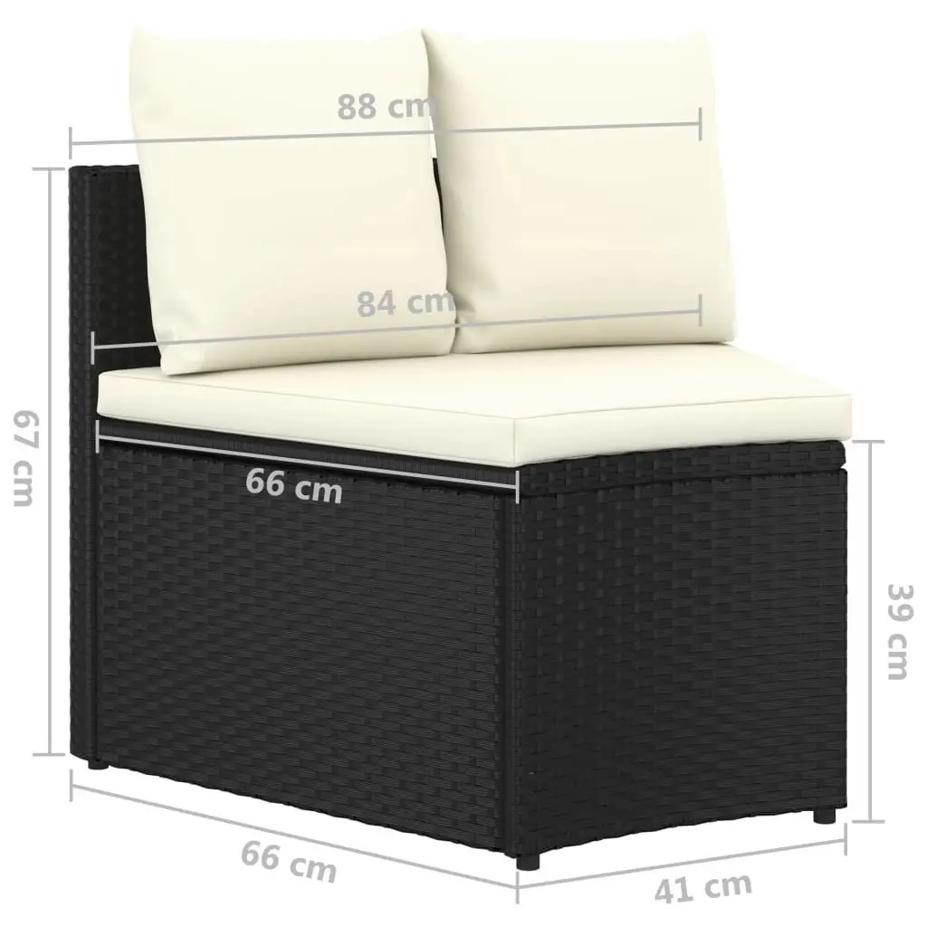 Set mobilier de gradina VidaXL 3064889 (Black/Cream)