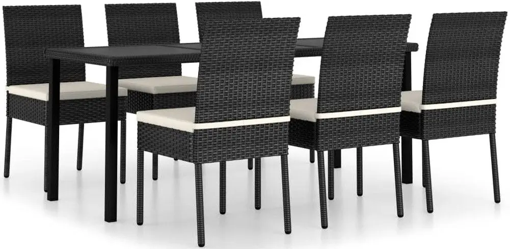 Set mobilier de gradina VidaXL 3065697 (Black/Cream) - 2
