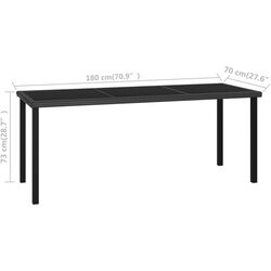 Set mobilier de gradina VidaXL 3065697 (Black/Cream) Thumb