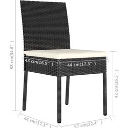 Set mobilier de gradina VidaXL 3065697 (Black/Cream) Thumb