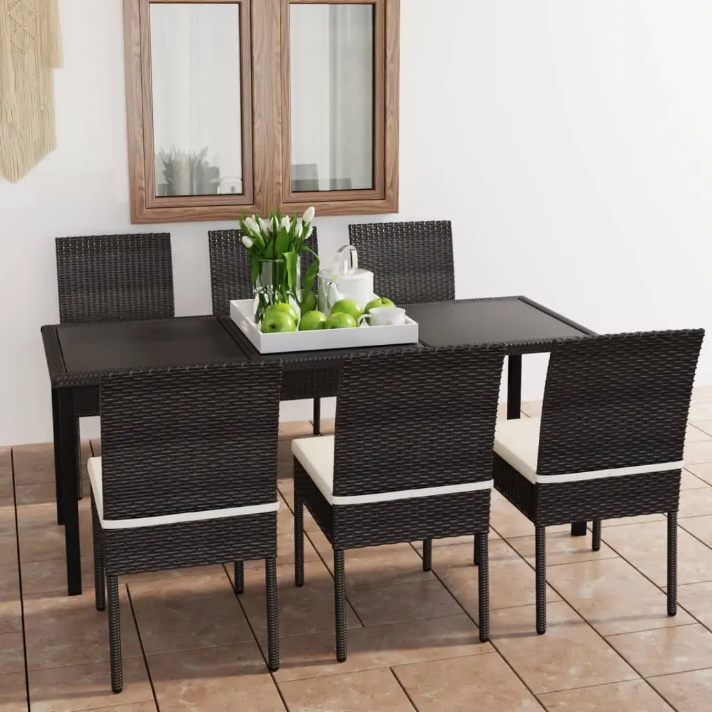 Set mobilier de gradina VidaXL 3065697 (Black/Cream)