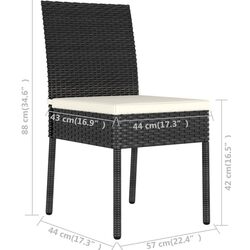 Комплект садовой мебели VidaXL 3065698 (Black/Cream) Thumb