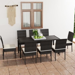 Комплект садовой мебели VidaXL 3065698 (Black/Cream)