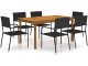 Set mobilier de grădină VidaXL 3067830 (Black/Acacia)