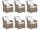 Set mobilier de gradina VidaXL 3067912 (Brown/Cream/Acacia)