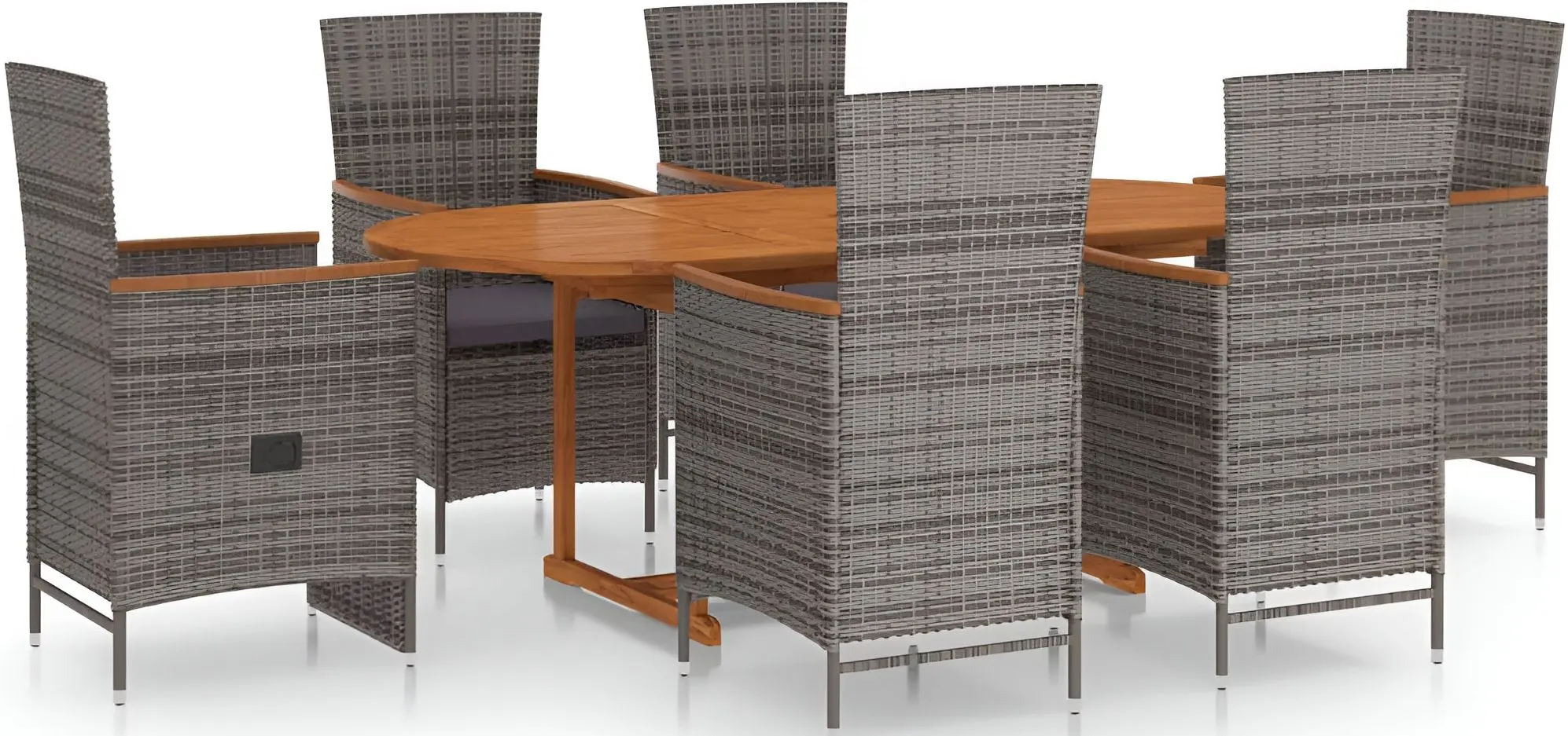Set mobilier de grădină VidaXL 3070770 (Grey/Acacia)