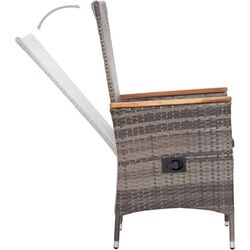 Set mobilier de grădină VidaXL 3070770 (Grey/Acacia) Thumb