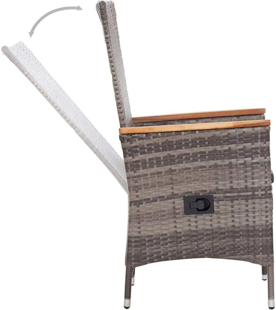 Set mobilier de grădină VidaXL 3070770 (Grey/Acacia)