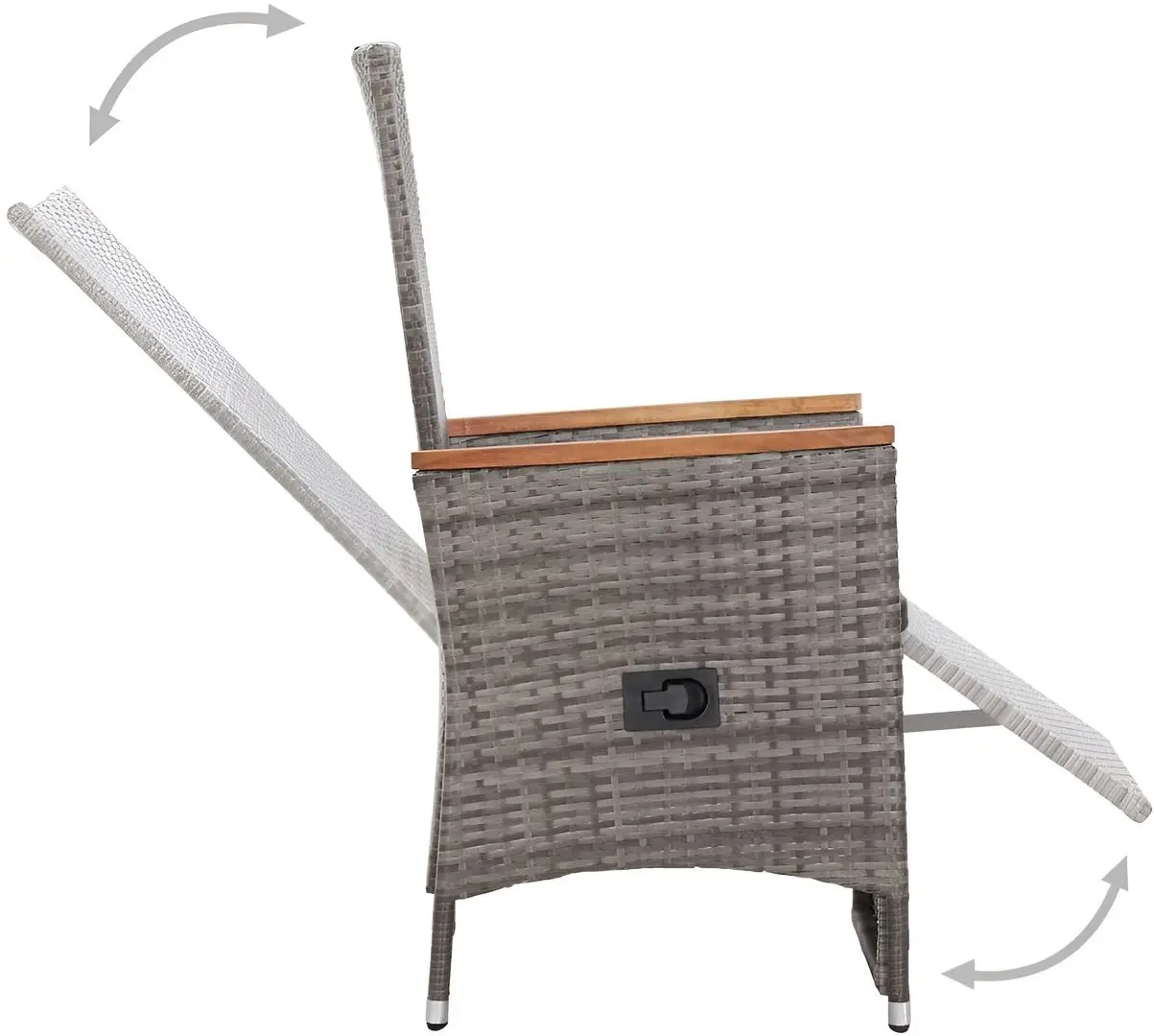 Set mobilier de grădină VidaXL 3070770 (Grey/Acacia)